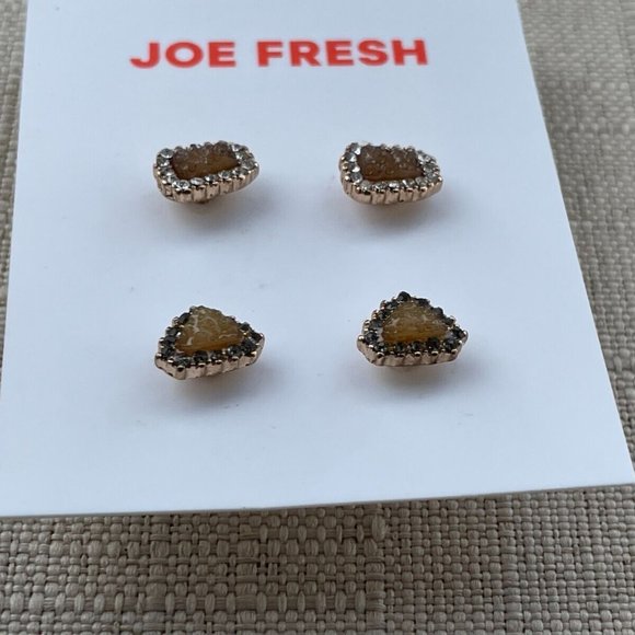 Joe Fresh Women Earrings Stud Ear Jewelry Set of 2 Earrings New - Picture 6 of 9